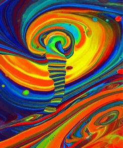 Abstract Colorful Tornado Diamond Paintings