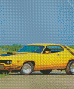 Yellow 1971 Roadrunner Diamond Paintings