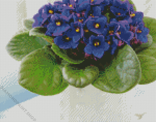 Purple African Violets Diamond Paintings