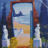 Aesthetic Door Beach Diamond Paintings