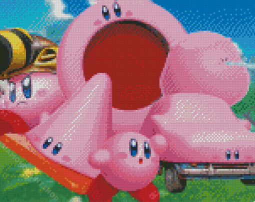 Kirby Cartoon Character Diamond Paintings