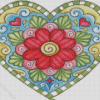 Floral Mandala Heart Diamond Paintings