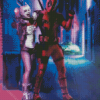 Harley Queen And Deadpool Art Diamond Paintings