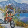 Abstract Mountain Bike Diamond Paintings