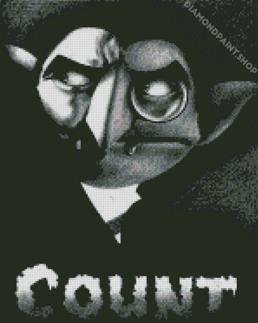 Monochrome Count Von Count Diamond Paintings