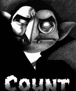 Monochrome Count Von Count Diamond Paintings