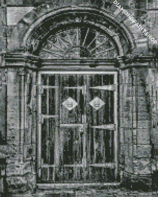 Monochrome Greek Door Diamond Paintings