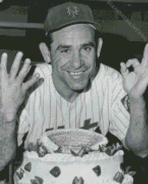 Monochrome Yogi Berra Diamond Paintings