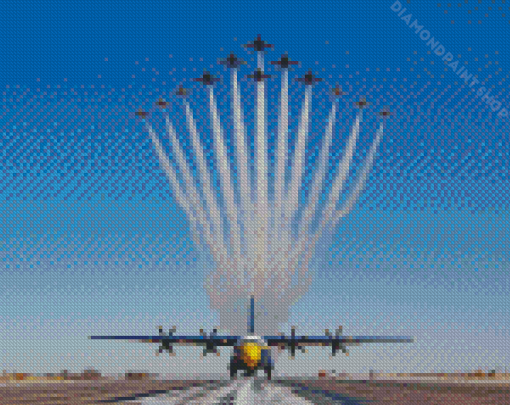 Blue Angels Thunderbird Jets Diamond Paintings