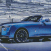 Blue Roll Royce Car Diamond Paintings