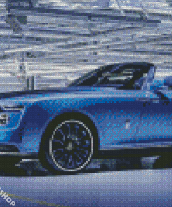 Blue Roll Royce Car Diamond Paintings