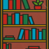 Bookshelf Illustration Diamond Paintings