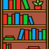 Bookshelf Illustration Diamond Paintings