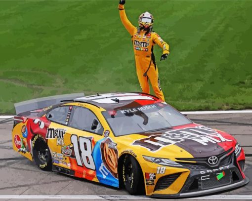 Car Racer Kyle Busch Diamond Paintings