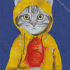 Cat With Fish Diamond Paintings