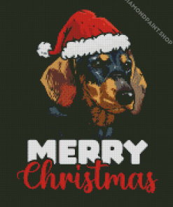 Christmas Daschund Diamond Paintings