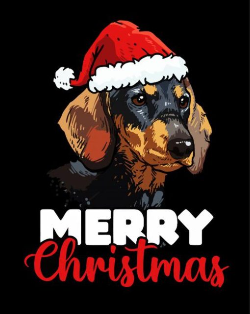 Christmas Daschund Diamond Paintings