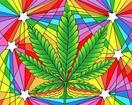 Colorful Marijuana Diamond Paintings