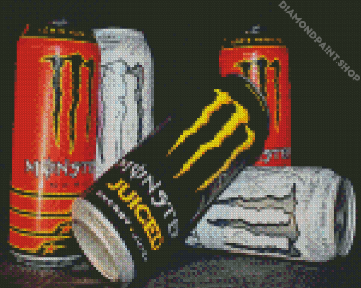 Colorful Energy Drinks Diamond Paintings