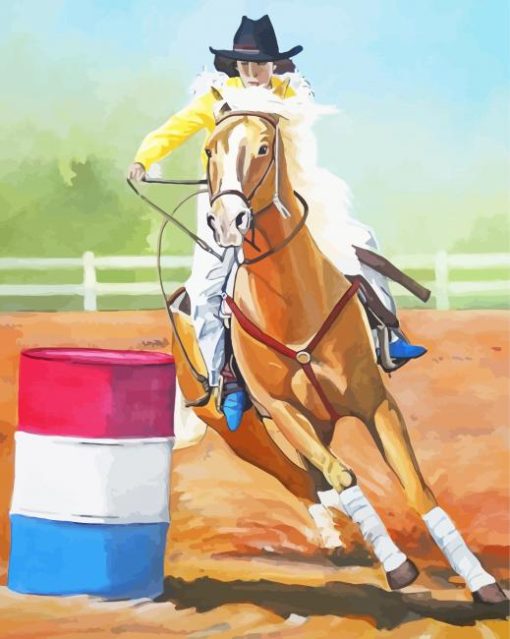 Cool Barrel Racing Diamond Paintings