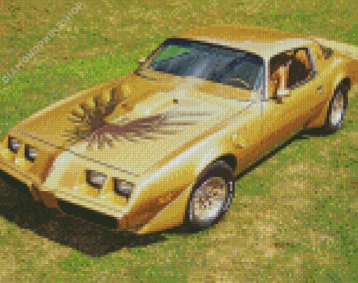 Golden Trans Am Diamond Paintings