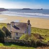 Grey Cottage By The Sea Diamond Paintings