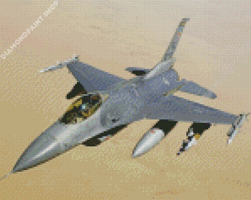 F16 Aircraft Diamond Paintings