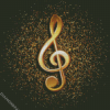 Golden Music Symbol Diamond Paintings