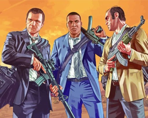 Grand Theft Auto Poster Diamond Paintings