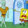 Squidward And Sponge Bob Diamond Paintings