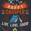 Happy Camper Poster Diamond Paintings