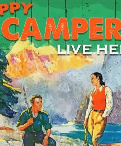 Happy Camper Art Diamond Paintings