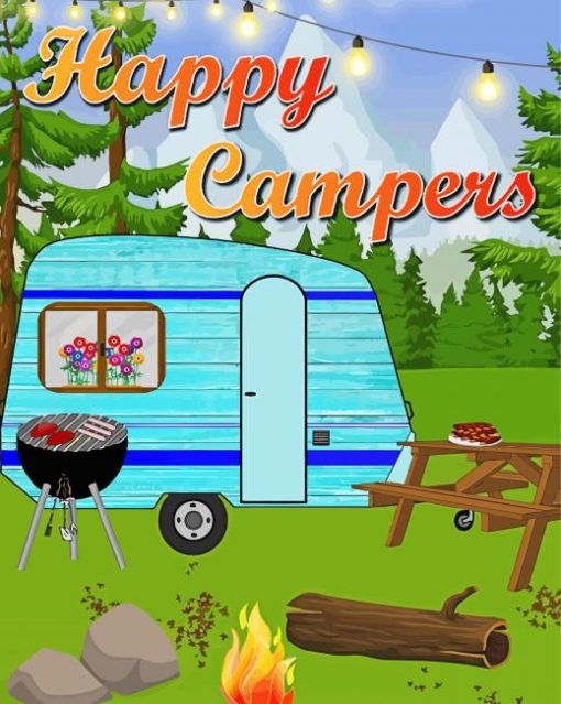 Happy Camper Diamond Paintings