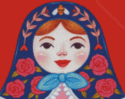 Red Nesting Doll Diamond Paintings