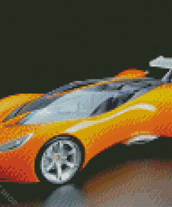 Orange Hot Wheels Diamond Paintings