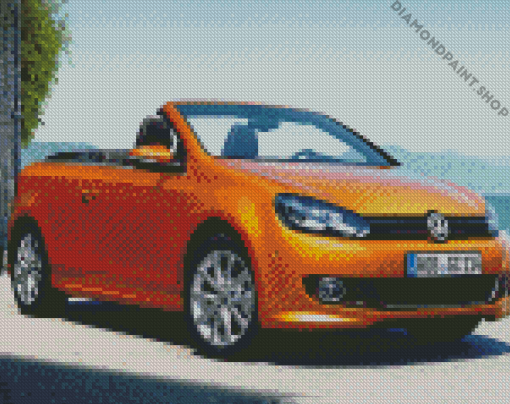 Orange Ww Cabriolet Diamond Paintings