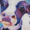 Purle Cow Close Up Diamond Paintings