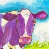 Purle Cow Diamond Paintings