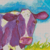 Purle Cow Diamond Paintings