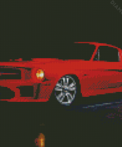 Red Mustang Car Diamond Paintings