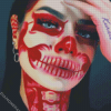 Red Skeleton Beauty Diamond Paintings