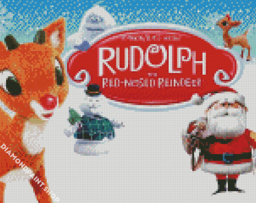 Rudolph The Reindeer Poster Diamond Paintings