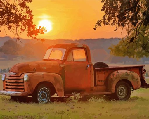 Rusty Chevy 1950 Diamond Paintings