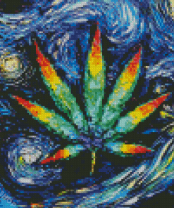 Starry Night Marijuana Diamond Paintings