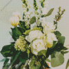 White Classy Ikebana Diamond Paintings