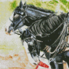 Workhorses Art Diamond By Paintings