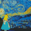 Alice In The Starry Night Diamond Paintings