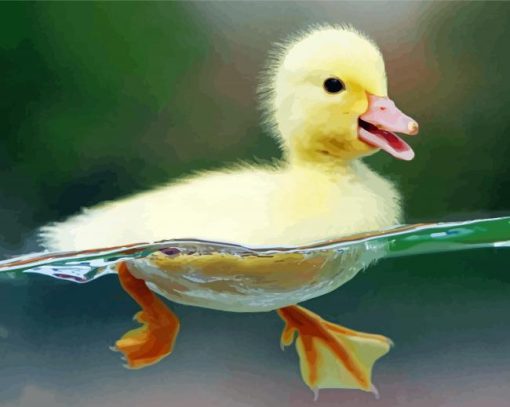 Baby Duck Birds In Water Diamond Paintings