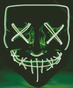 Green Neon Mask Diamond Paintings