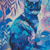 Blue Cat Art Diamond Paintings